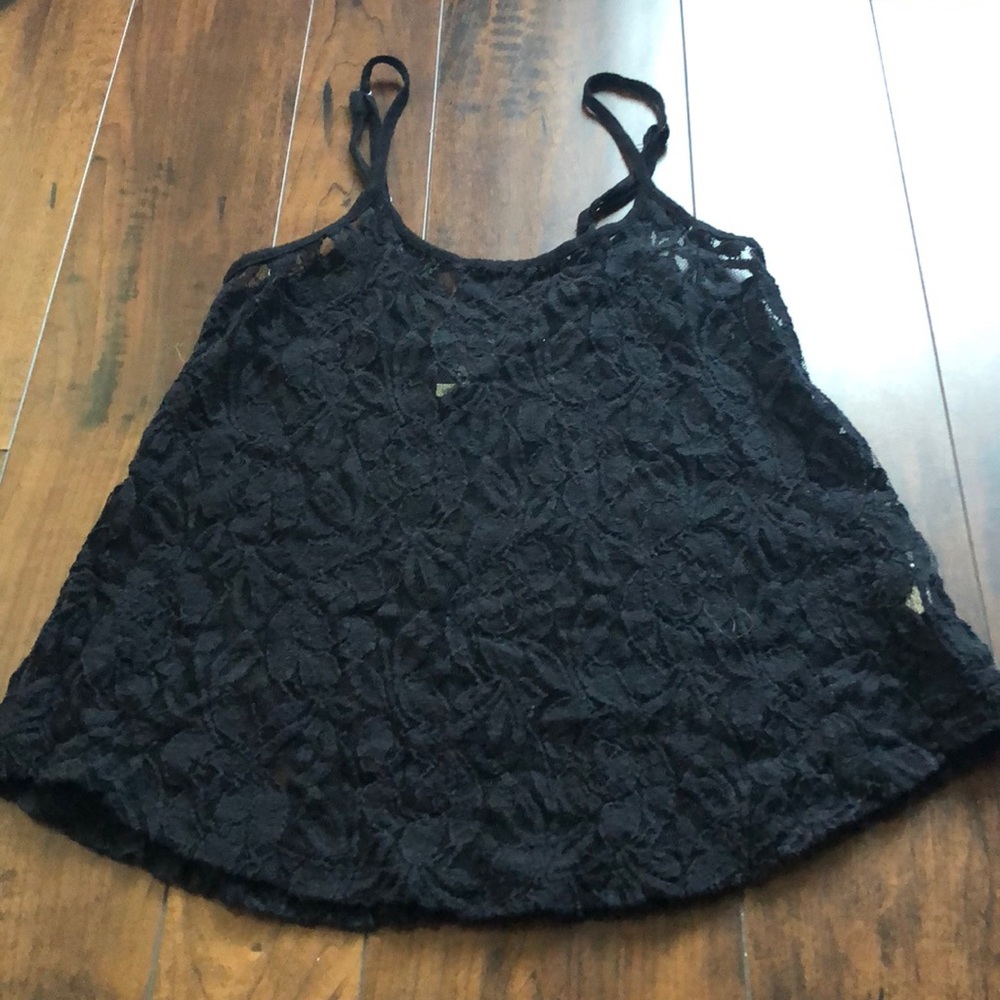 Black Lace Tank Top